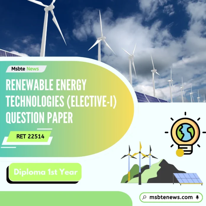 Renewable Energy Technologies Sample question Paper