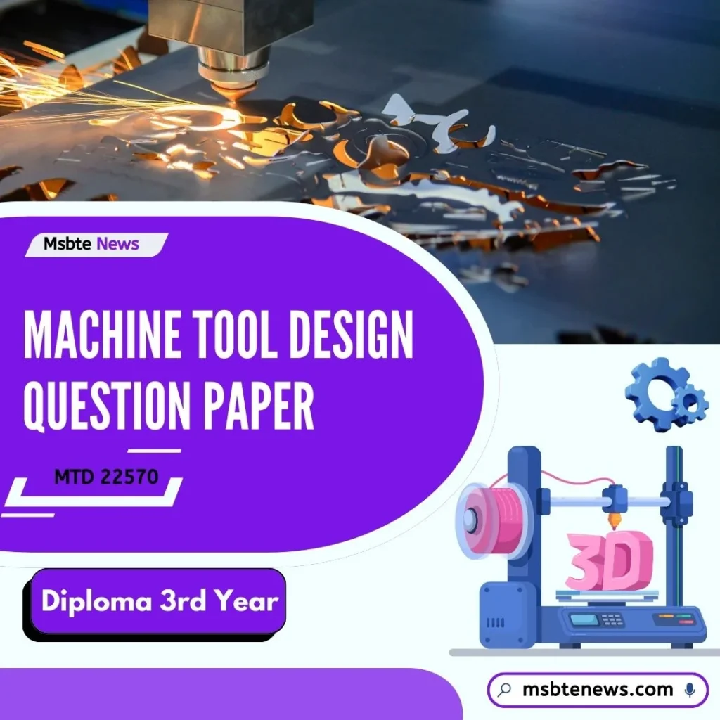 Machine Tool Design Question Paper